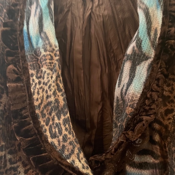 Alberto Makali Leopard print blue jacket size medium - Picture 4 of 8